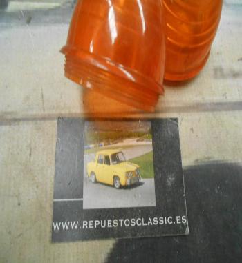 PI126 PI4 JUEGO TULIPAS PILOTO REDONDO INTERMITENTE AMBAR CAMION TRACTOR REMOLQUE CARAVANA MEDIDA 55x50mm ROSCA EXTERIOR FINA