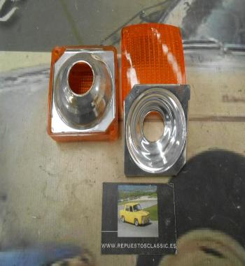 PI158 PI4 JUEGO PILOTOS INTERMITENTE CAMION REMOLQUE CARAVANA TRACTOR RINDER 1204.11 MEDIDA 80x80x25mm TORNILLO A TORNILLO 95mm