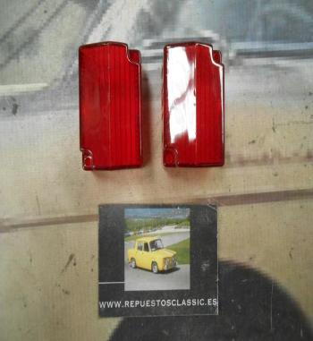 PI218 PI4 JUEGO 2 TULIPAS PILOTO RECTANGULAR CAMION AUTOBUS CARAVANA TRACTOR REMOLQUE COLOR ROJO MARCA RINDER 1173.00 MEDIDA 53x