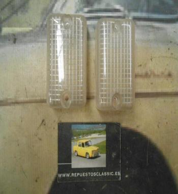 PI258 PI4 JUEGO TULIPAS PILOTO RECTANGULAR LUZ POSICION COLOR BLANCO CAMION AUTOBUS REMOLQUE CARAVANA TRACTOR MEDIDA 80x50x27mm 