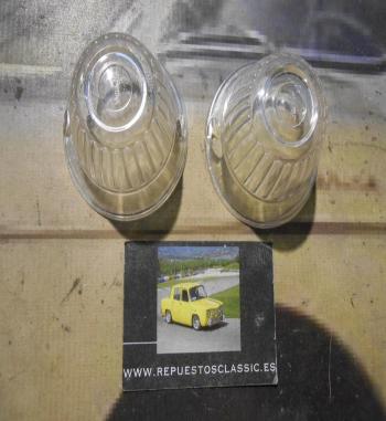 PI271 PI4 JUEGO 2 TULIPAS PILOTO UNIVERSAL MERCEDES DKW REDONDO LUZ POSICION CAMION AUTOBUS REMOLQUE TRACTOR CARAVANA COLOR BLAN