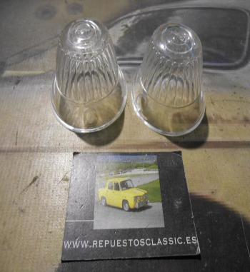 PI271 PI4 JUEGO 2 TULIPAS PILOTO UNIVERSAL MERCEDES DKW REDONDO LUZ POSICION CAMION AUTOBUS REMOLQUE TRACTOR CARAVANA COLOR BLAN