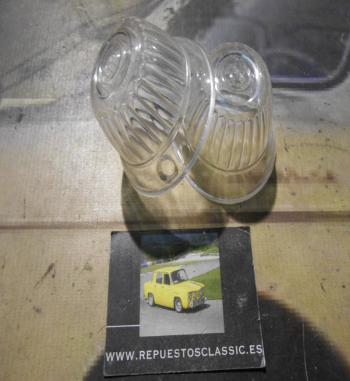 PI271 PI4 JUEGO 2 TULIPAS PILOTO UNIVERSAL MERCEDES DKW REDONDO LUZ POSICION CAMION AUTOBUS REMOLQUE TRACTOR CARAVANA COLOR BLAN
