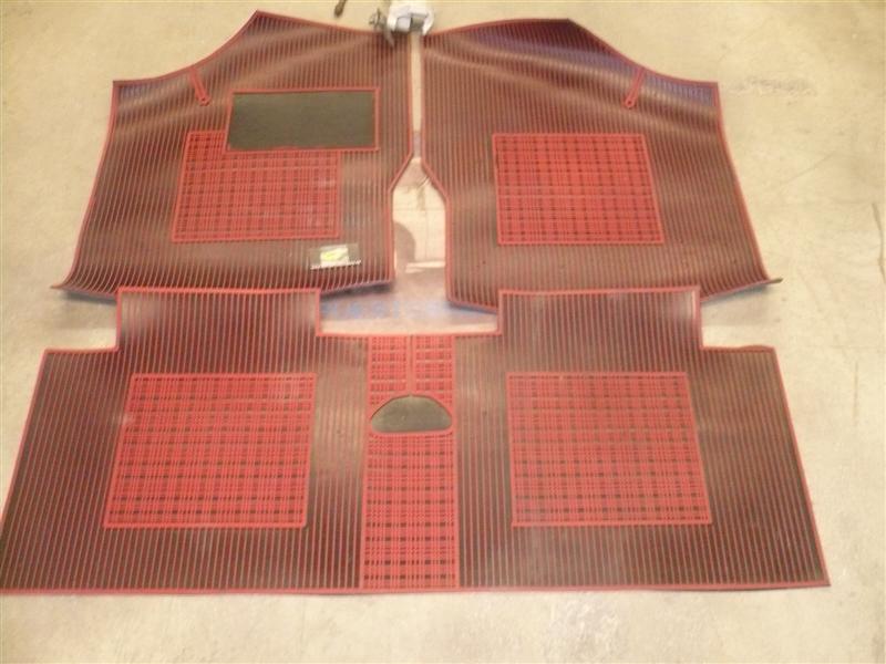 ALF04 ALFOMBRAS GOMA 3 PIEZAS COLOR ROJO NEGRO CITROEN VISA,