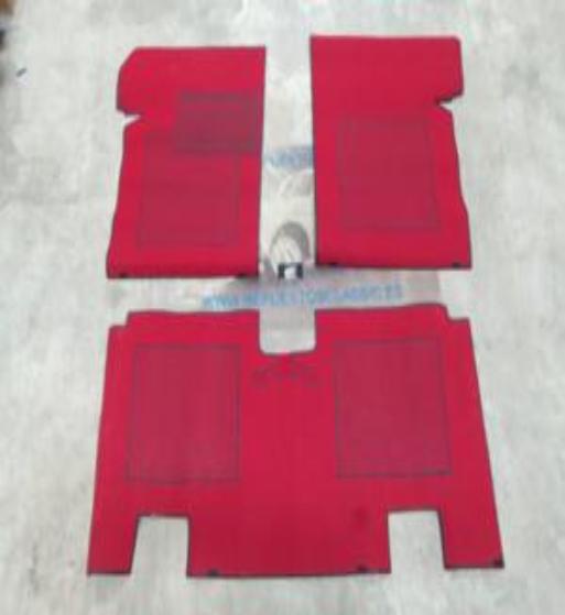 ALF09 ALFOMBRAS 3 PIEZAS COLOR ROJO NEGRO TALBOT HORIZON