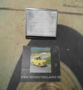 PI347 PI4 CATADIOPTRICO RECTANGULAR CAMION AUTOBUS REMOLQUE CARAVANA TRACTOR COLOR BLANCO MEDIDA 75x75mm DE TORNILLO A TORNILLO 