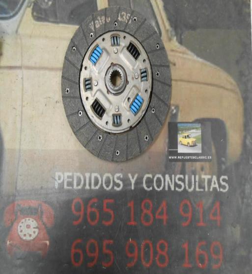 DE53 DISCO EMBRAGUE SEAT 1400 MOTOR 1500 MEDIDA DISCO 200 DIENTES 10 CUBO 22,7