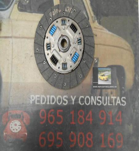 DE53 DISCO EMBRAGUE SEAT 1400 MOTOR 1500 MEDIDA DISCO 200 DIENTES 10 CUBO 22,7