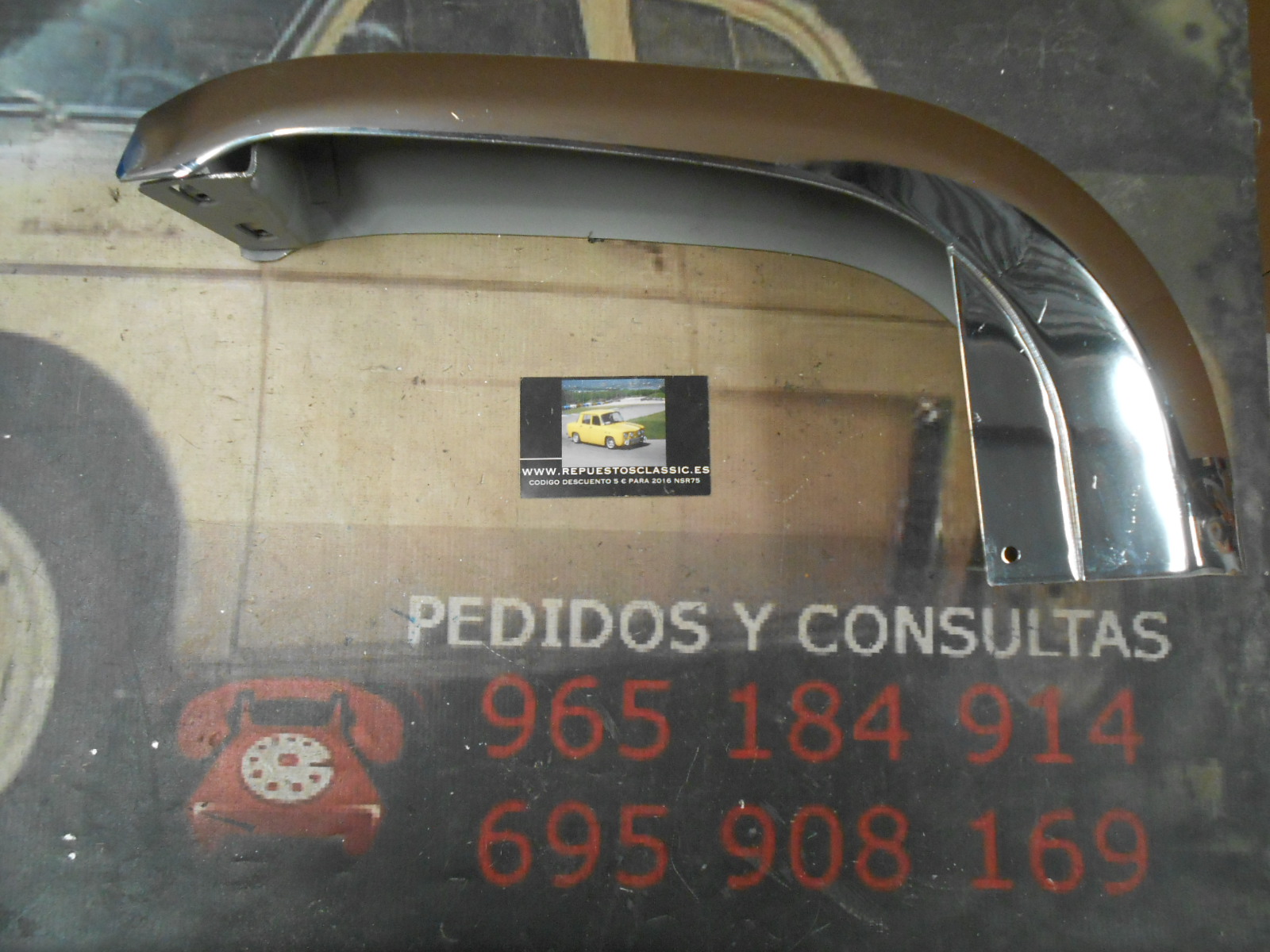 PUN35 PUNTERA PARAGOLPES TRASERA DERECHA CITROEN GS CROMADA