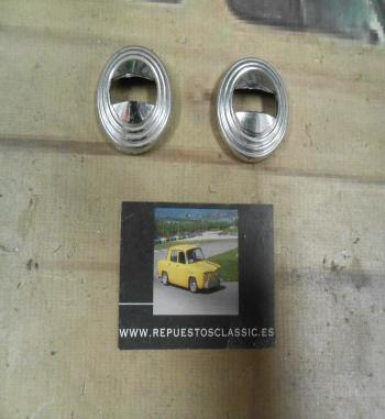 MAN122 JUEGO 2 ROSETONES MANETA APERTURA PUERTA INTERIOR SEAT 600, 127, 850, 124, 1430