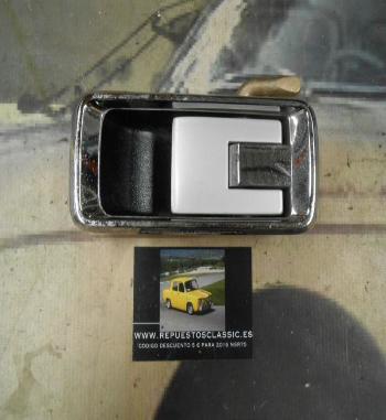 MAN196 MANETA EXTERIOR TRASERA IZQUIERDA SEAT 132, 1200 CROMO, TIRADOR METALICO MATE