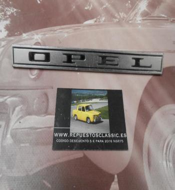 ANA367 ANAGRAMA OPEL ALUMINIO VINTAGE, MEDIDA 20,5x2cm