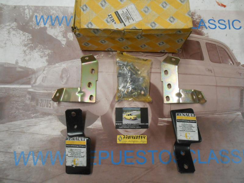 OR128 JUEGO SOPORTES PARAGOLPES DELANTERO RENAULT 5 ORIGINAL RENAULT REF. 7701460994