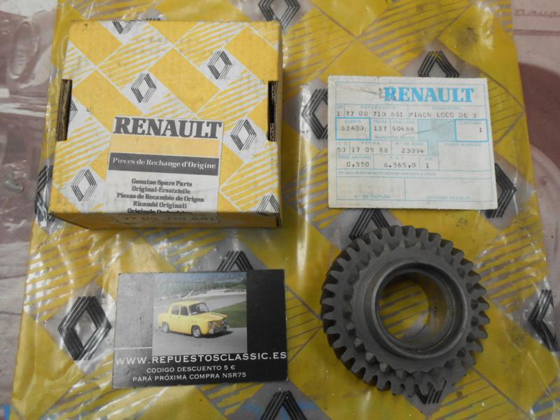 OR209 PIÑON 3ª VELOCIDAD CAJA CAMBIO RENAULT 4, 5, 6, 7 (354) ORIGINAL RENAULT REF. 7700710661 (35 DIENTES)