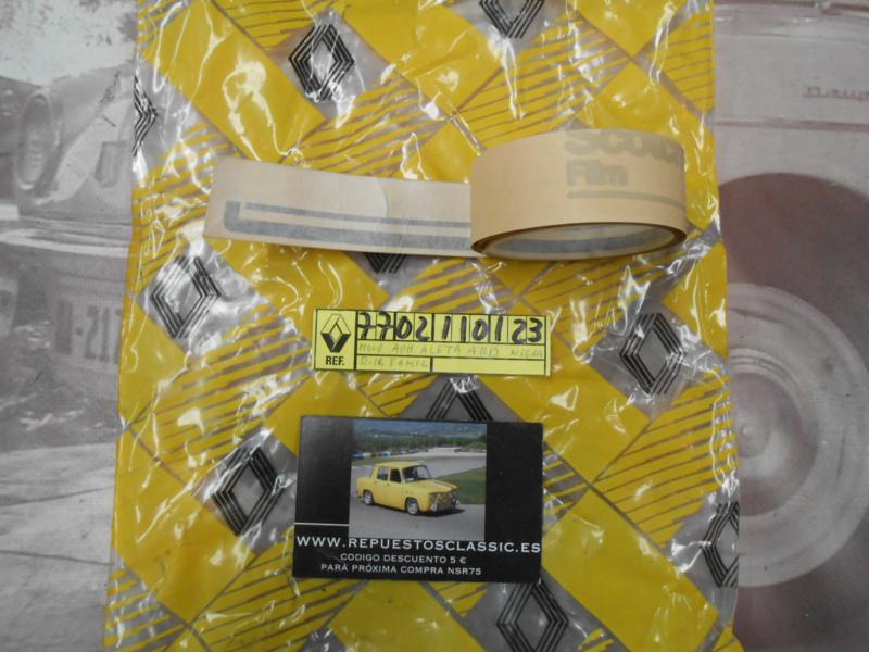 OR247 PEGATINA ALETA TRASERA DERECHA RENAULT 18 FAMILIAR ORIGINAL RENAULT REF. 7702110123, COLOR NEGRO