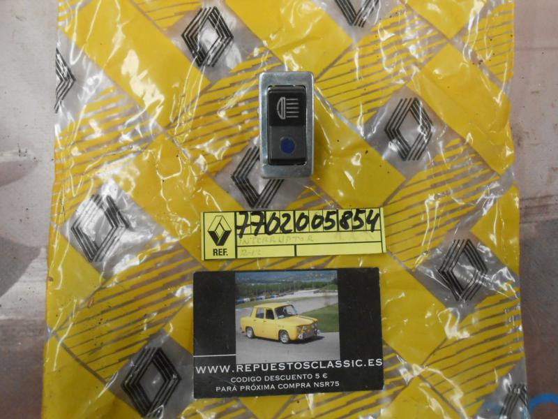 OR277 BOTON FAROS AUXILIARES ILUMINADO RENAULT 12 ORIGINAL RENAULT REF. 7702005854