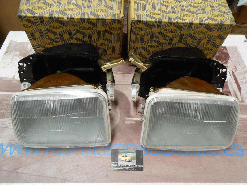 OR295 CONJUNTO FAROS H4 Y COCOS REGULACION INTERIOR RENAULT 5, 7 ORIGINAL RENAULT