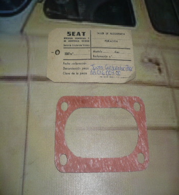 COF02 AB 01600700 JUNTA BASE CARBURADOR DOBLE SEAT 1400