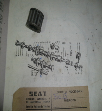 COF06 AB 12813200 RODAMIENTO RODILLOS EJE PRIMARO SEAT 1400