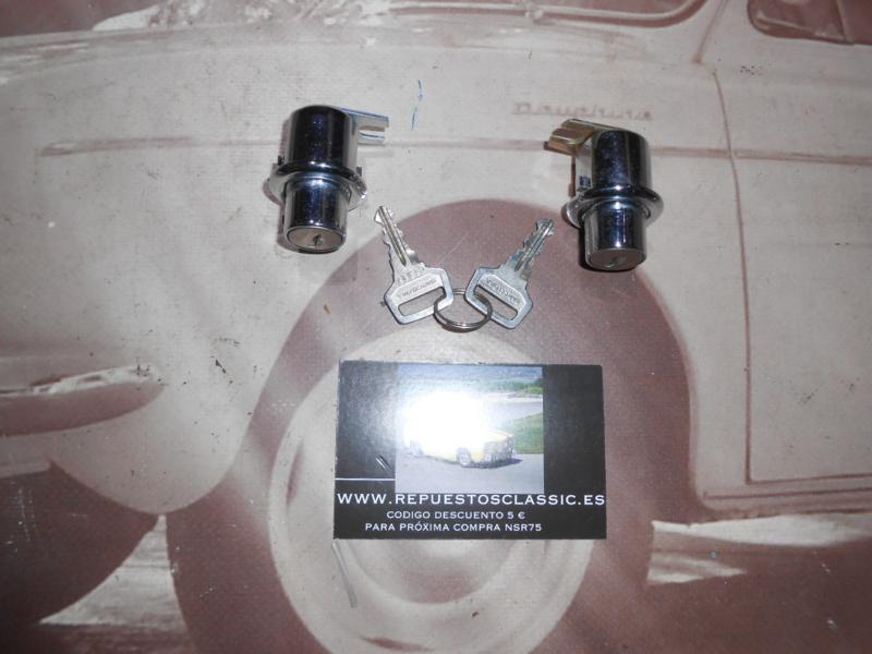 CM37 JUEGO CERRADURAS PUERTAS SIMCA 900 , 1000 CON LLAVES CLAUSOR 38-35