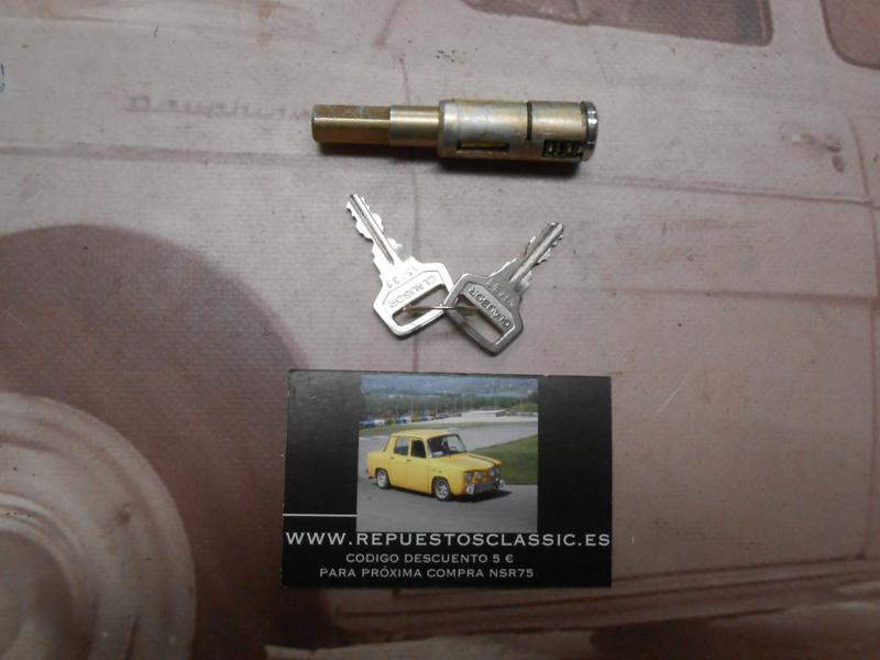 CM43 BOMBIN CERRADURA PUERTA CITROEN 2CV AZ AZL AZU AZN REF. 60-80 EJE 73mm CON LLAVES