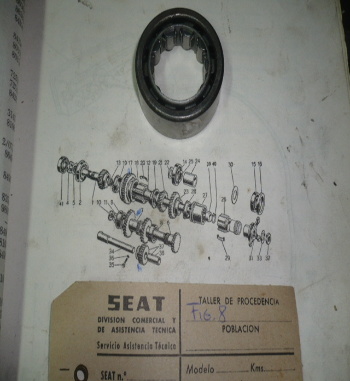 COF08 AB 12813900 RODAMIENTOS RODILLOS EJE SECUNDARIO SEAT 1400