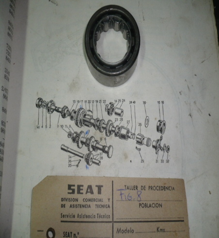 COF08 AB 12813900 RODAMIENTOS RODILLOS EJE SECUNDARIO SEAT 1400