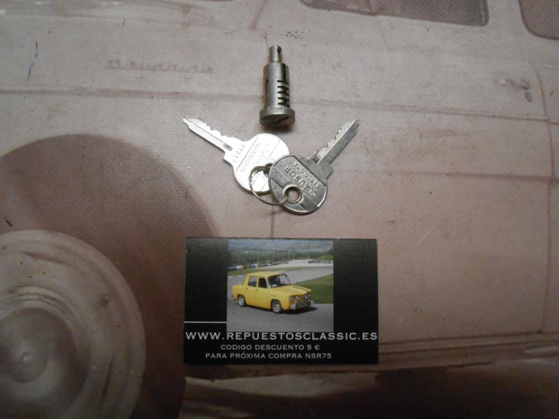 CM49 BOMBIN CERRADURA PUERTA RENAULT 8 , 10 CON 2 LLAVES