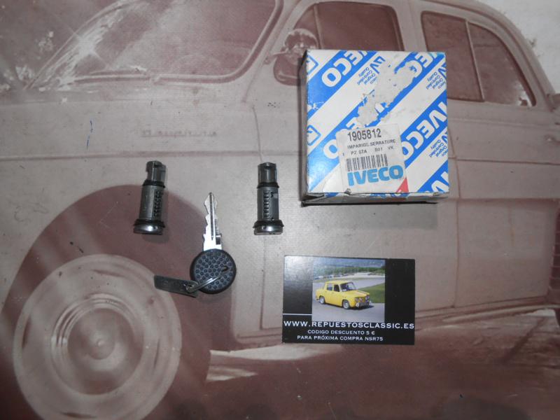 CM58 JUEGO 2 BOMBINES CERRADURA PUERTAS IVECO DAILY 89-->98 REF. 1905812 (1 LLAVE)