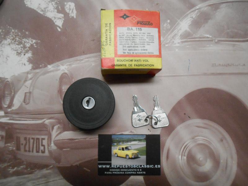 T33 TAPON GASOLINA CON LLAVE AUDI 80 , 100 , 200 , FORD TAUNUS , CAPRI , GRANADA , MINI , METRO , ALFA , MERCEDES , BMW