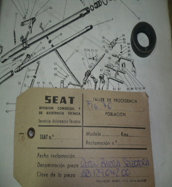 COF08 AB 12904200 RETEN BARRA SELECTORA SEAT 1400 (FIG. 76)
