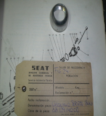 COF08 AB 12914000 CASQUILLO SOPORTE PALANCA CAMBIOS SEAT 1400