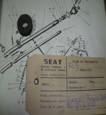 COF07 AB 12916700 PASAMURO PALANCA CAMBIO SEAT 1400