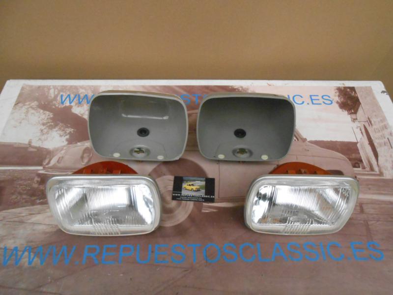 IC67 JUEGO FAROS CIBIE Y CARCASAS CITROEN 2CV , AK , AKS VALEO 062005