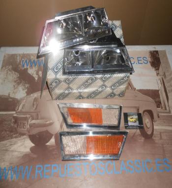 IC95 P3 JUEGO PILOTOS GEMO DELANTEROS CITROEN GS , GSX BICOLOR MARCO METALIZADO