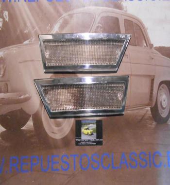 IC103 P1 JUEGO TULIPAS GEMO PILOTOS DELANTEROS CITROEN GS , GSX BLANCAS MARCO METALIZADO