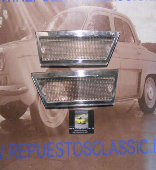 IC103 P1 JUEGO TULIPAS GEMO PILOTOS DELANTEROS CITROEN GS , GSX BLANCAS MARCO METALIZADO