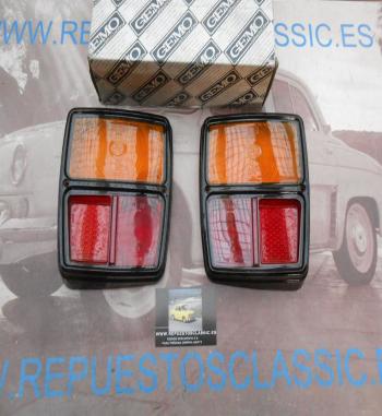 ISI36 JUEGO TULIPAS PILOTOS TRASEROS SIMCA 1000 RALLYE MARCO NEGRO