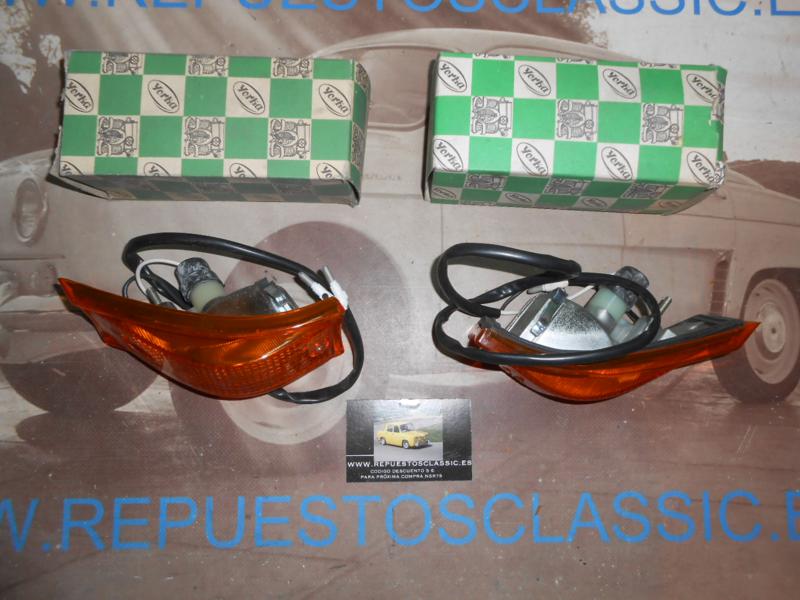ISI54 JUEGO PILOTOS DELANTEROS SIMCA 1000 2ª SERIE COLOR AMBAR