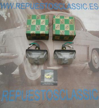 ISI57 JUEGO PILOTOS DELANTEROS SIMCA 900 , 1000 1ª SERIE COLOR BLANCO , YORKA