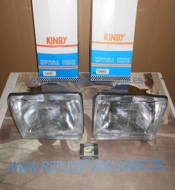 ISE01 JUEGO OPTICAS FAROS KINBY ELMA H4 SEAT 131 SUPERMIRAFIORI FIAT ARGENTA REF. YFE1847 / YFE1848