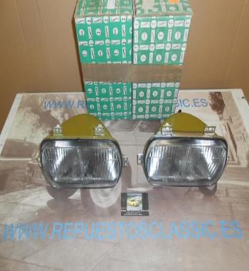 ISE13 JUEGO OPTICAS FAROS FORES H4 SEAT 131 1ª SERIE