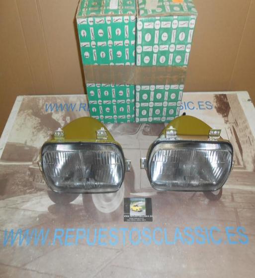 ISE13 JUEGO OPTICAS FAROS FORES H4 SEAT 131 1ª SERIE
