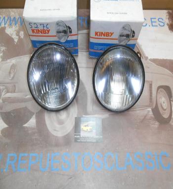 ISE23 JUEGO 2 OPTICAS FAROS CORTA-LARGA KINBY H1 SEAT 128 , 131 , 132
