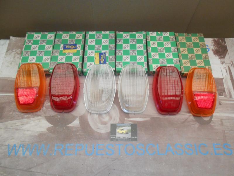ISE148 JUEGO 6 TULIPAS PILOTOS TRASEROS SEAT 128 MARCA YORKA