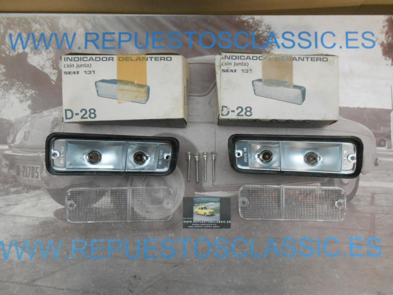ISE194 JUEGO PILOTOS DELANTEROS SEAT 131 TULIPAS BLANCAS