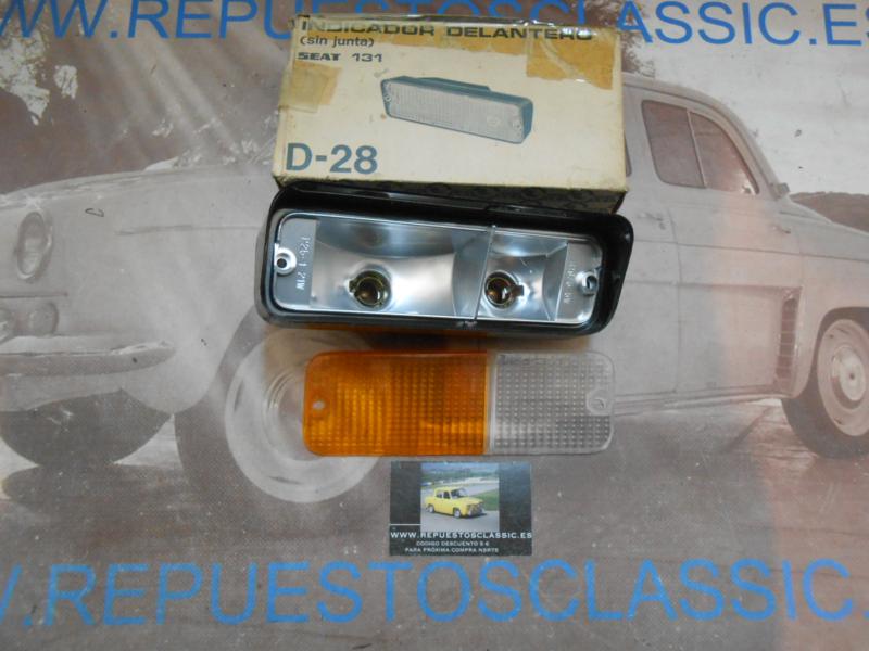 ISE203 PILOTO DELANTERO DERECHO SEAT 131 TULIPA BICOLOR BLANCO-AMBAR PRIMERAS MARCAS FORES , GEMO