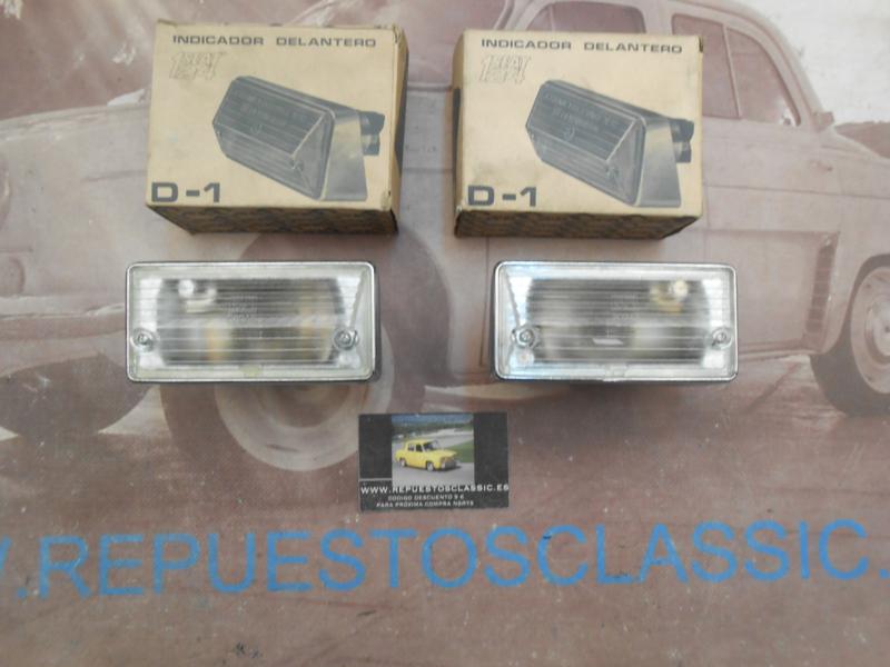 ISE387 JUEGO PILOTOS DELANTEROS METALICO TULIPA BLANCA SEAT 124 LADA 1200 , 1300