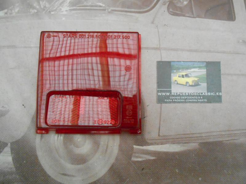 ISE435 TULIPA ROJA CON CATADIOPTRICO PILOTO TRASERO IZQUIERDO SEAT 124 SPORT COUPE 1800
