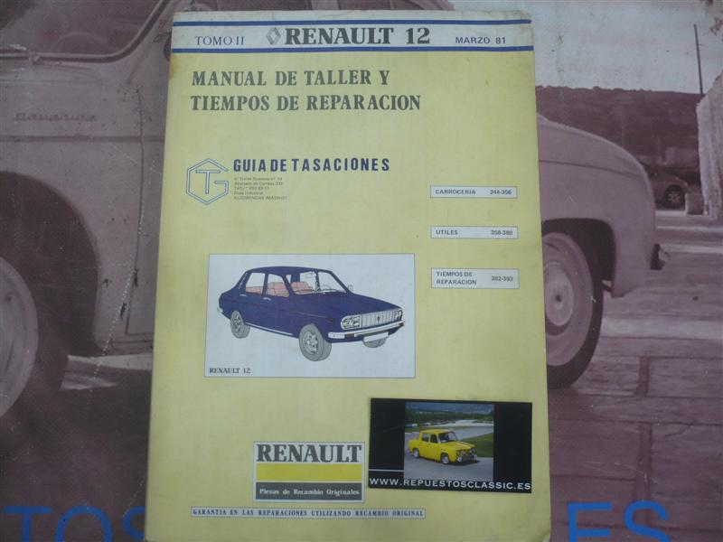 L100 MANUAL DE TALLER ORIGINAL RENAULT 12
